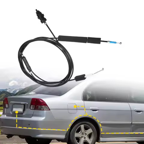 Car Trunk Fuel Door Lid Release Cable for Honda Civic 4Door 2001 2002 2003 2004 2005 74880-S5A-A01, 