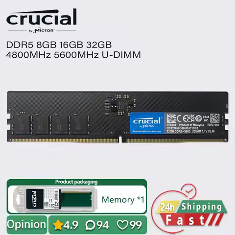 Crucial 8gb 16gb 32gb ddr5 4800 5600 desktop memory PC RAM pc5 38400 44800