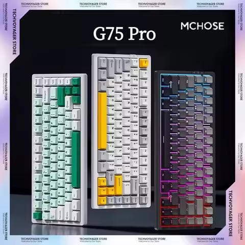 MCHOSE G75 Pro Mechanical Keyboards RGB Hot Swap Gasket Wireless Tri-mode Customized Gaming Keyboard