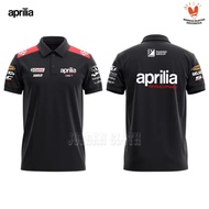 F169 Kaos Kerah Aprilia Racing Ixon Polo Shirt APX Team Balap MotoGP Jersey Unisex Short Sleeve Polo