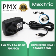 PMX 12V 1.2A REGULATOR ADAPTER / 3PIN UK PLUG AC DC POWER ADAPTOR = EM1288