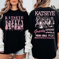 S-5XL Ready stock Katseye Short Sleeved The Beautiful Chaos T-shirt  Katseye Gnarly Unisex Tee Pop B
