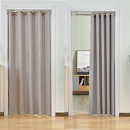 Fabric Door Curtain Partition Curtain Can Be Customized Ten Colors Optional One-Piece Long Door Curtain Perforation-Free Household Bedroom Blackout Curtain Air Conditioning Windshi