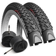 Fincci MTB Tyres 27.5 Pair Bicycle Tyres 27.5 x 2.10 Inch 54-584, Bicycle Coat Oncamp with Presta In