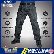 ZITY Camouflage Men'S Cargo Pants Slim Fit Waterproof Ix7 Tactical Pants Multi-Pocket Training Pants