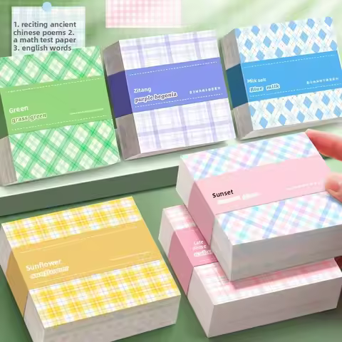 The Perfect Christmas Gift: Colorful & Adhesive-Free Memo Pads for Notes Colorful Gridded Memo Pad -