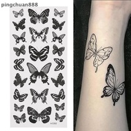 pingchuan888 1 Sheet Waterproof Temporary Tattoo Sticker 3D Butterfly Fake Tattoo Leg Arm Art Nice