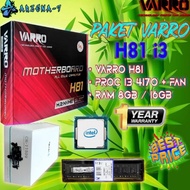 Paket Motherboard Varro H81 + Proc Core i3 4170 3.7Ghz + Ram Ddr3 8Gb