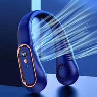 JINGKE Digital Display Hanging Neck Fan 3500/7000MAH Portable Bladeless Electric Fan Silent USB Rech