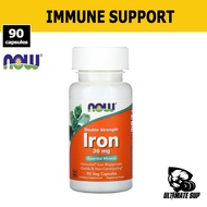 Now Foods,  Iron Supplement, High Absorption, Supports Red Blood Cell Production, 36mg 90 non-GMO Ve
