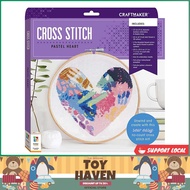 [sgstock] Craft Maker Cross Stitch Kit : Pastel Heart - [] []