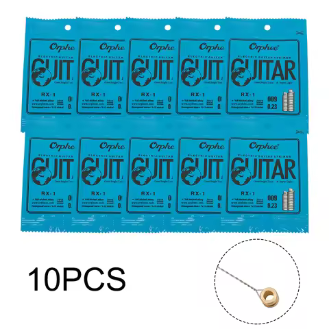 10 X Orphee Single Strings For Electric Guitar 1st E-String(.009) Replacement High-carbon Steel 0.23