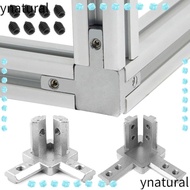 YNATURAL Bracket Connector 2020 3030 4040 Series Slot Aluminum Alloy Aluminum Extrusion Profile 3-Wa
