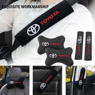 Toyota Car Seat Pillow Seat Belt Cover Cotton Neck Headrest Pillow Car Interior Accessories For Toyota Altis Vios Camry Hilux Innova Corolla Vios Chr