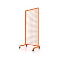 Kefva ตะแกรงเหล็ก ชั้นแขวนสินค้า รุ่นมีล้อ ลวด 3 มม. ชั้นแขวนฮุก แผงโชว์ ตะแกรงแขวนของขาย สแตนโชว์ ร