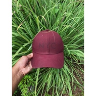 NYC maroon hat