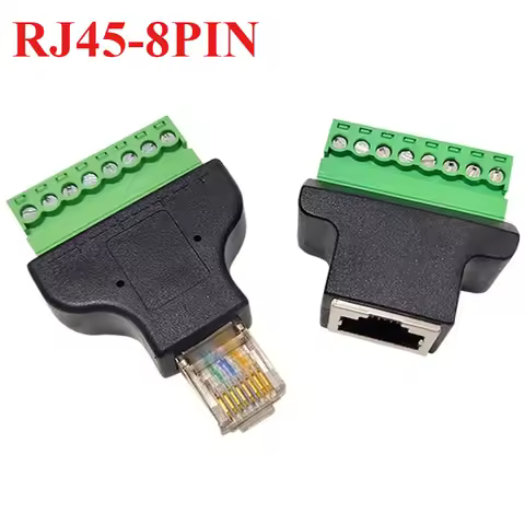 1pcs RJ45 To Screw Terminal Adaptor Rj45 Female To 8 Pin Connector For CCTV DVR