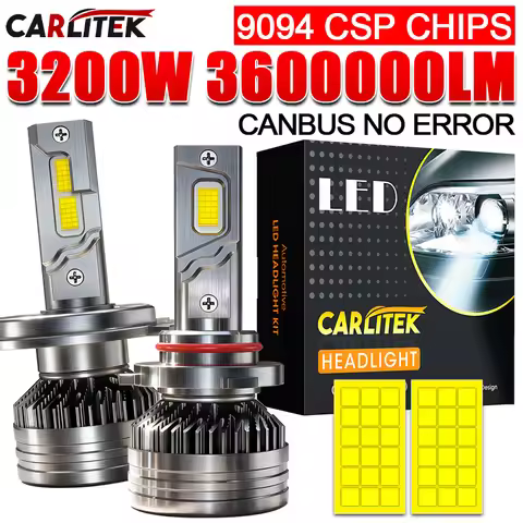 CARLitek Mini Car Headlight H1 H4 H7 LED Bulb H8 H11 HB3 HB4 9005 9006 9012 HIR2 Led Lights 3600000L