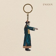 EMJOUR Double-Sided Embroidered Charm-Zombie Dad | Souvenir Gift Key Ring Bag Accessories Decoration