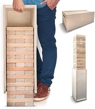SWOOC Games - Giant Tower Game with 3-in-1 Straightener, Table & Storage Box - 90% Faster Set Up wit
