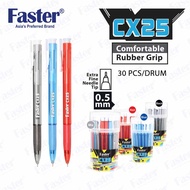 Faster BP-CX25-30 0.5mm Ball Point Pen (30 pcs) (Black/Blue/Red/Mix)