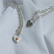 925銀心鎖生日石手鍊 B_101