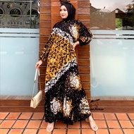 top sale gamis twill ori pekalongan abstrak size m l xxl jumbo model