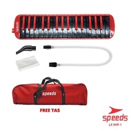 SPEEDS Alat Musik Pianika Tas Set Keyboard Mainan Anak 049-1 - MERAH HITAM