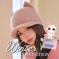 Winter Cat Baseball Cap Winter Cat Ear Cap Cute Cat Ear Cap/ Women's Thick Hat/