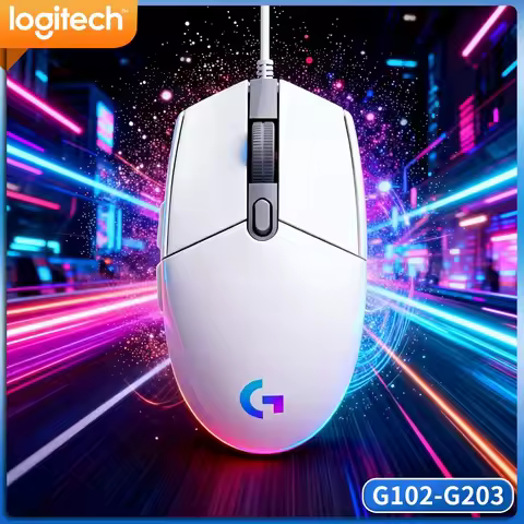 Logitech G102 Wired Gaming Mouse, Mechanical Buttons, 1000Hz Polling, RGB Backlit For Work &