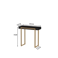 Italian Minimalist Light Luxury Stainless Steel Stone Plate Console Tables Side View Table Entrance