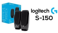 Logitech Compact Stereo Speaker Z120 & Z121 & S150 with 3.5mm Audio Input USB PoweredCable Managemen