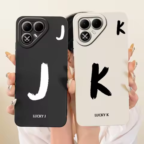 For Tecno Pova 8 5G Case LK6 Cute Lucky Letters Cover Soft Silicone Phone Case For Tecno Pova 8 Pro 