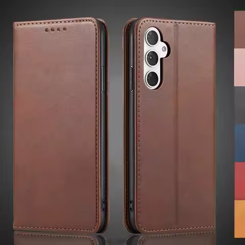 Magnetic attraction Leather Case for Samsung Galaxy A55 A56 A57 5G Holster Flip Cover Case Wallet Ba