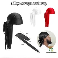 Unisex Durag Headscarf Pirate Cap Soft Fashion Head Wraps Silky Durag Headwrap Soft Cap for Hair
