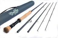 Moonshine Rod Co. Fly Fishing Rod with Carrying Case and Extra Rod Tip Section Fast Action, The Outc
