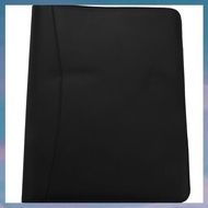 (XCTS) A4 Leather 3 Ring Portfolio Binder Business Binder Padfolio with Notebook Pad for Interview &
