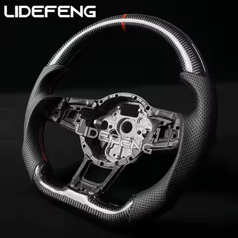 Fit for VW Steering Wheel MK7 MK7.5 GTI R Polo 2014~2020 Carbon Fiber Racing Wheel