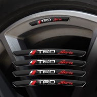 4Pcs Car Wheel Center Hub Stickers TRD Sports Emblem Badge For Toyota Rush Wigo Vios Innova Avanza F