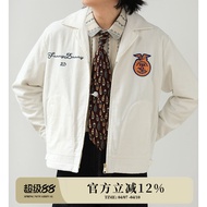 Corduroy American Retro Seiko Embroidered Jacket White Ami Khaki FFA Agricultural Association Jacket