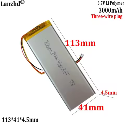 4541113 polymer lithium battery 3.7V slender strip battery For wireless keyboard, large capacity 300