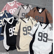 Neutral Loose T-shirt Size 99 Korean Style 49ERS Print, Street Sports Top, 100% Polyester Clothing