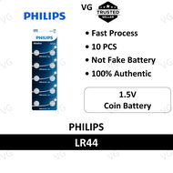 [100% ORIGINAL] PHILIPS LR44 A76 Battery Bateri Batteri miniature cell coin button 1.5V AG13 LR1154 