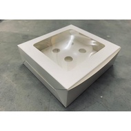 Cup Cake Box With Windows / Cavity Cupcake Box - White