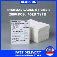 2000pcs A6 Thermal Paper Label Sticker Thermal Printer Thermal Sticker Air Waybill Barcode Sticker 100*150mm