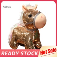RC~ Sequin Horse Doll National Style Fabric Pony Handcrafted Zodiac Horse Doll with Traditional Ausp