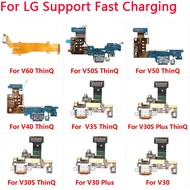 AAA+ USB Connector Socket Type-C Charging Port Charger Plug Dock Flex Cable For LG V30 V30S Plus V35