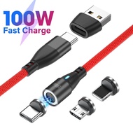 AUFU PD 100W USB C Magnetic Cable Fast Charging for MacBook Type C Cable For Samsung Data Charge Cab
