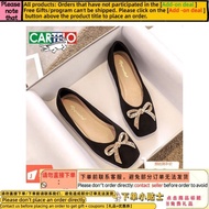 KY/🏅Cartelo Crocodile（CARTELO）French Spring Shoes Women2023New Flat Pumps Loafers Large Size Loose F