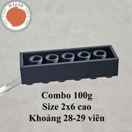 Combo of 1 ounce of dark gray 2x6 bricks (about 28-29 bricks)